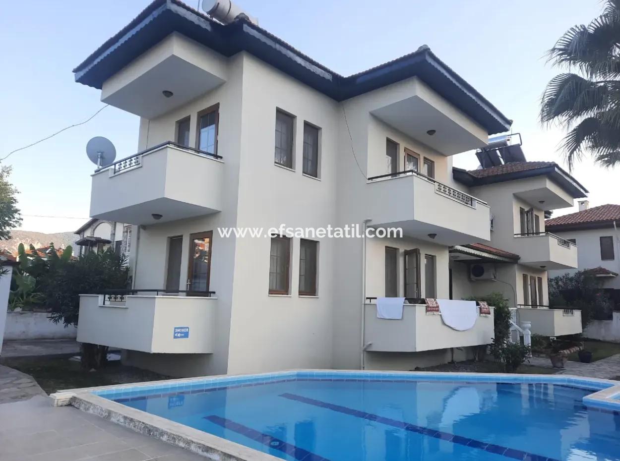 Mugla Ortaca Dalyan Swimming Pool Furnished 1+ 1 Apartment For Rent