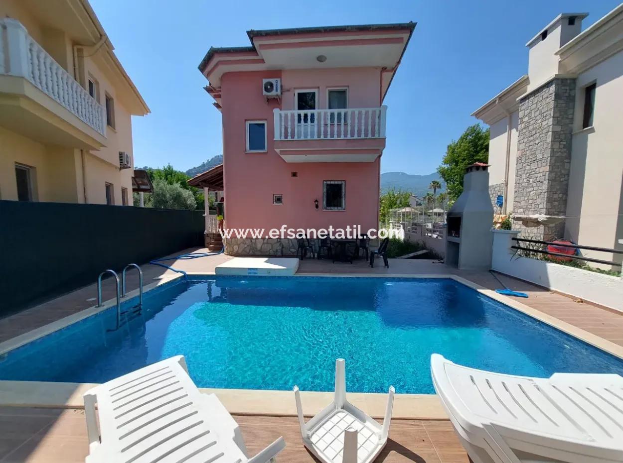 Muğla Ortaca Dalyanda Detached Private Swimming Pool 3 1 Furnished Duplex Annual Rental