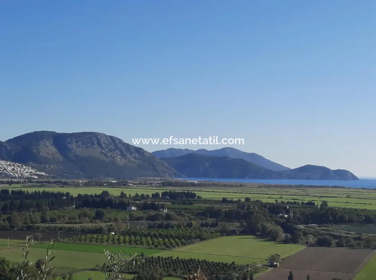 9695M2 Sea And Plain View Field For Sale In Ortaca Fevziye