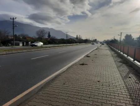 Antalya - Izmir Main Road Zero Fuel Station Suitable Net 2800M2 Commercial Zoned Land For Sale In Köyceğiz