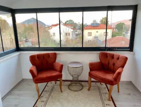 Ortaca Dalyanda 1 1 Furnished Penthouse Apartment For Rent Until May 1