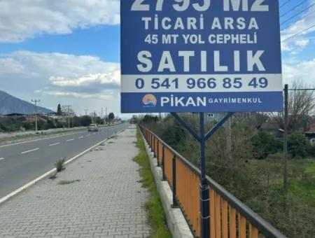 Köyceğiz'de Antalya - İzmir Anayola Sıfır Akaryakıt İstasyonu Uygun Net 2800M2 Ticari İmarlı Arsa Satılık